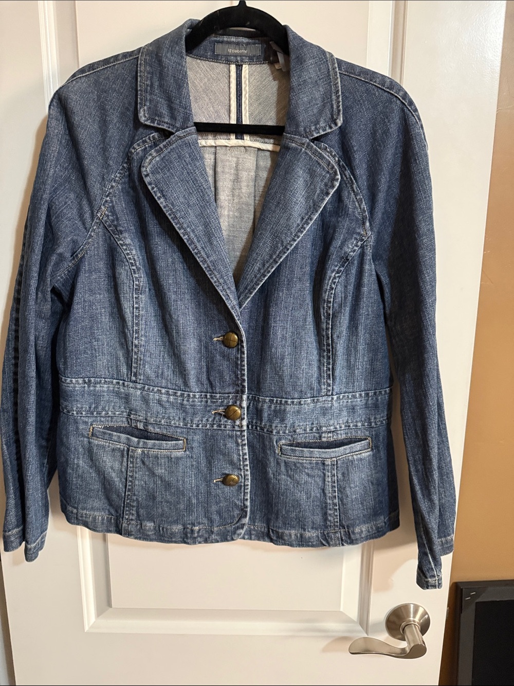 Liz Claiborne Medium Blue Denim Blazer Jacket